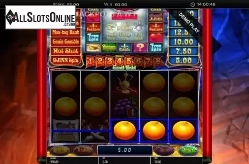 Win Screen 2. Genie Jackpots Cave of Wonders from Blueprint