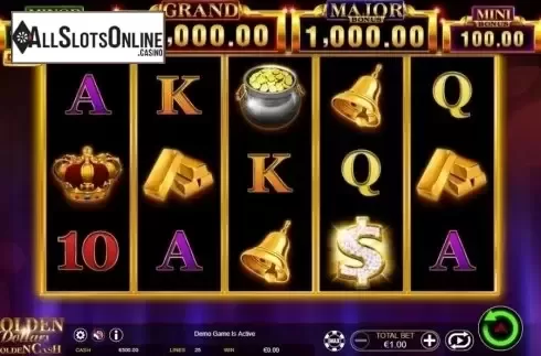 Reel Screen. Golden Dollars Golden Cash from Ainsworth