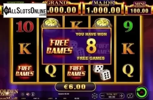 Free Spins Triggered. Golden Dollars Golden Cash from Ainsworth