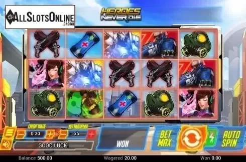 Reel Screen. Heroes Never Die from TOP TREND GAMING
