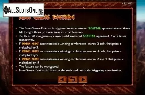 Game Rules. Indian Chief from GMW
