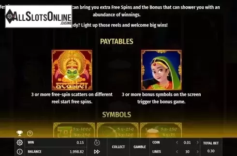 Special symbols screen
