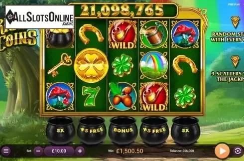 Reel Screen. Irish Coins (Revolver Gaming) from Revolver Gaming