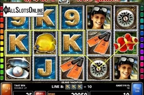 Screen 1. Island Vacation from Casino Technology