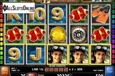 Screen 2. Island Vacation from Casino Technology