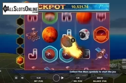 Respin screen 1. Journey to Mars from Relax Gaming