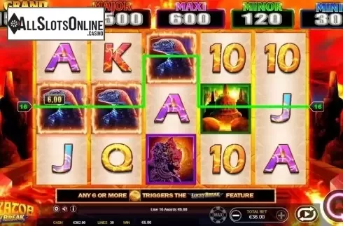 Win Screen 1. Krakatoa Lucky Break from Ainsworth