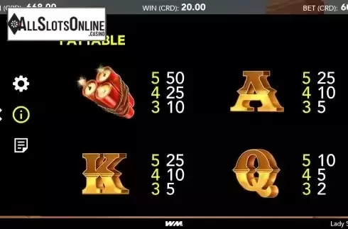 Paytable screen 2