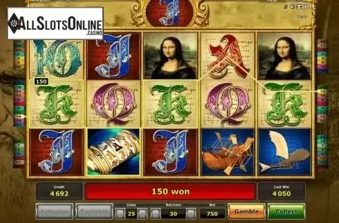 Screen5. Leonardo's Code from Greentube