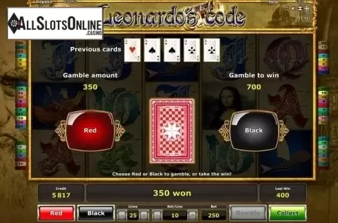 Screen6. Leonardo's Code from Greentube
