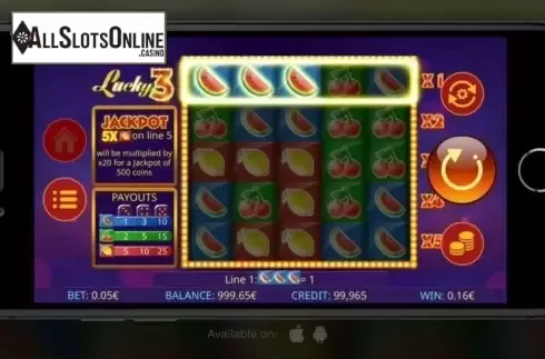 Screen 5. Lucky3 from iSoftBet
