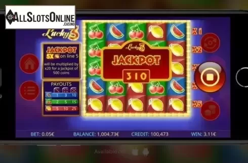 Screen 6. Lucky3 from iSoftBet