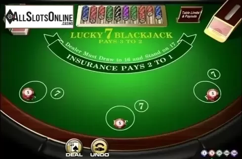 Game Screen 1. Lucky 7 Blackjack from Amaya