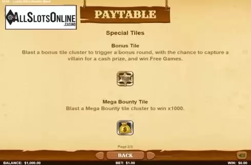 Special Tile screen