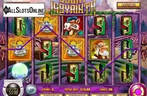 Win screen. Lucky Labyrinth from Rival Gaming