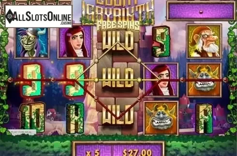 Free spins screen. Lucky Labyrinth from Rival Gaming