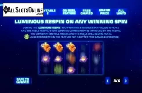 Respins. Luminous Life from Playtech