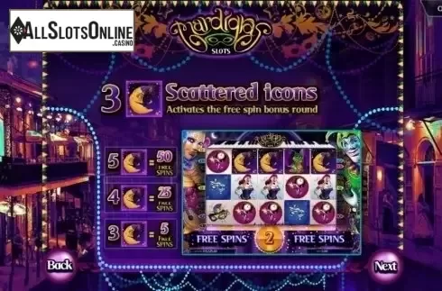 Paytable 2. Mardi Gras from BetConstruct