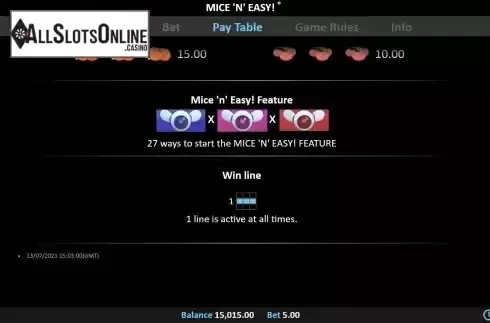 Paytable 2