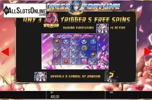 Paytable 2. Mistress of Fortune from Blueprint