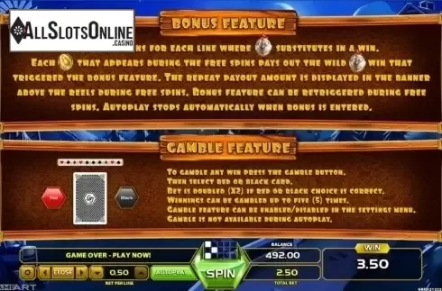 Paytable 3. Money Farm from GameArt