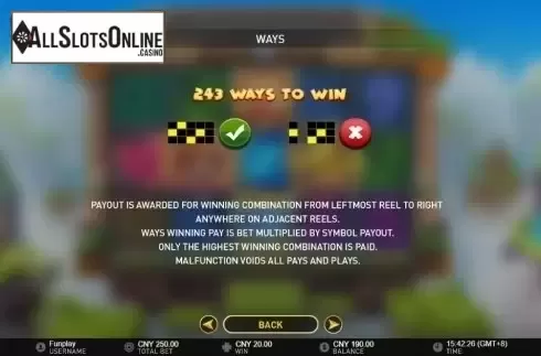 Paytable 2. Money Monkey from GamePlay