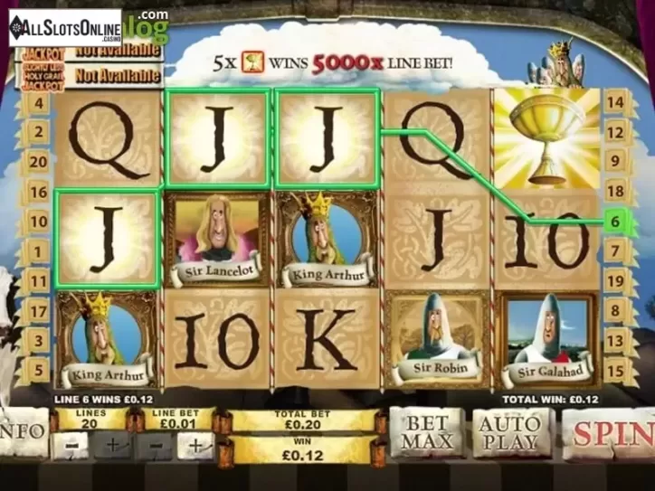 Win Screen . Monty Pythons Spamalot from Playtech
