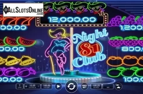 Paytable. Night Club 81 from Wazdan