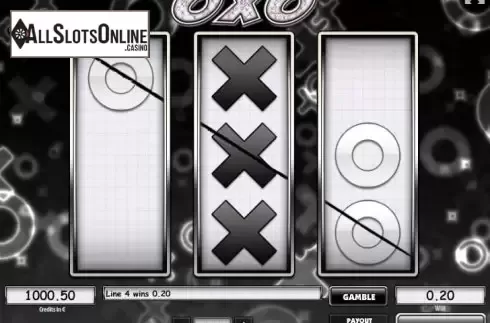 Win screen. Oxo from Tom Horn Gaming