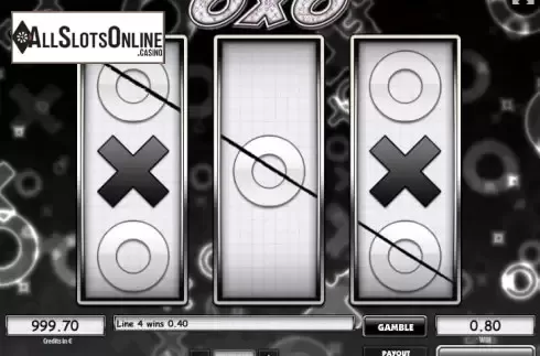 Win screen. Oxo from Tom Horn Gaming