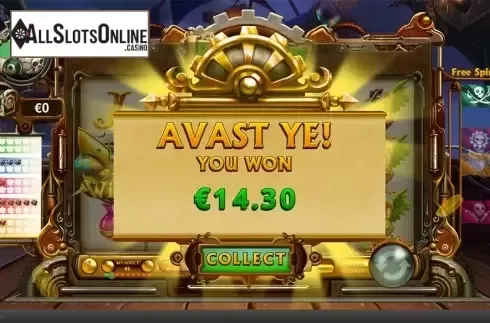 Win screen. Pirate on the Edge from Skywind Group