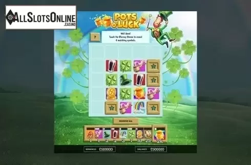 Game Workflow screen. Pots o'Luck (Leander) from Probability Jones