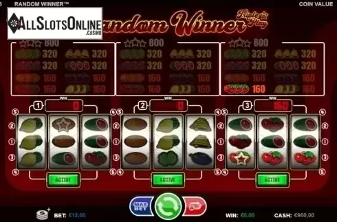 Win Screen. Random Winner Triple Play Slot from Betsson Group