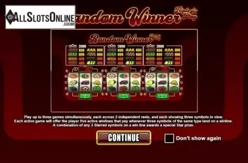 Intro. Random Winner Triple Play Slot from Betsson Group