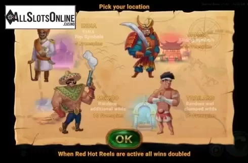 Start Screen 2. Red Hot Reels from Jade Rabbit Studios