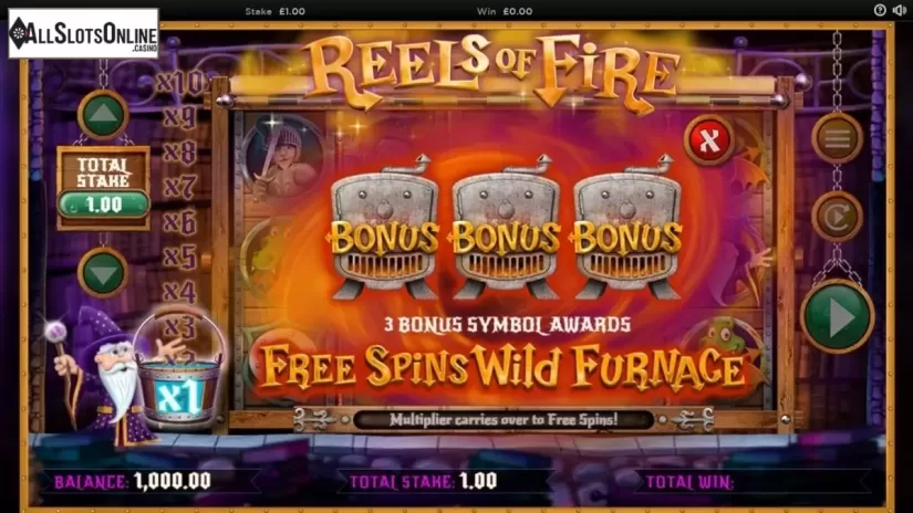 Intro screen 1. Reels of Fire from CORE Gaming