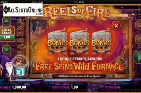 Intro screen 1. Reels of Fire from CORE Gaming