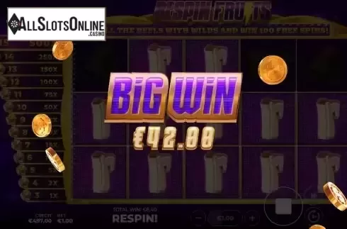 Big Win screen