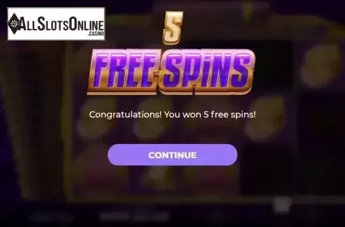 Free Spins screen