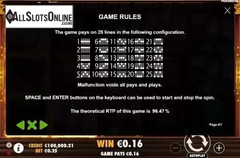 Paytable 4