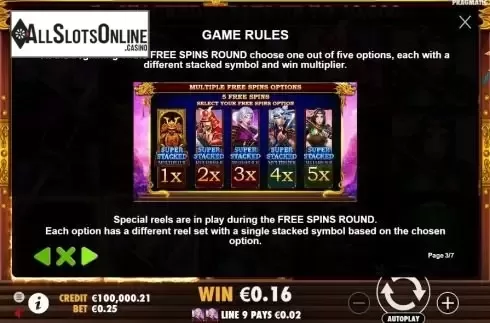 Paytable 3