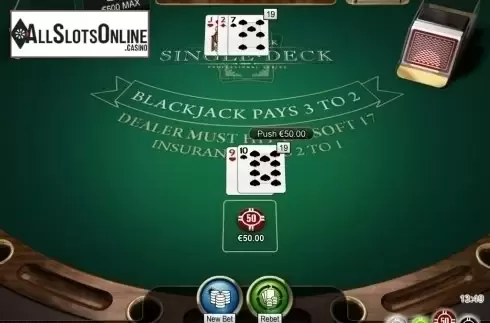 Game Screen. Single Deck Blackjack Professional Series High Limit from NetEnt