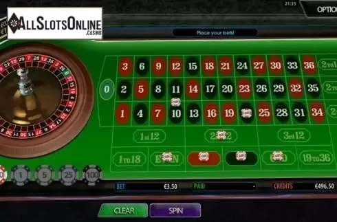 Game Screen 1. Single Zero Roulette (MultiSlot) from MultiSlot