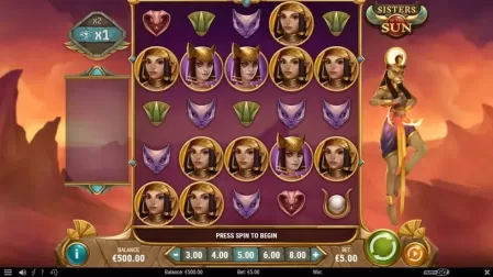 Sisters of the Sun slot screenshot 1