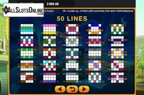 Paylines. Smiley Ville from GMW