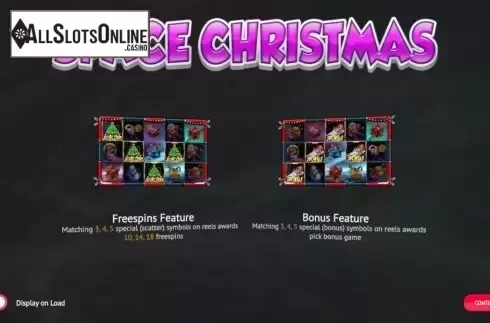 Start Screen. Space Christmas from 1X2gaming