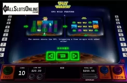 Screen5. Space Invaders from Playtech