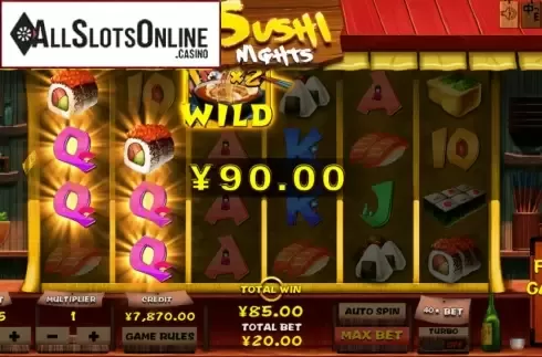 Win Screen. Sushi Nights from XIN Gaming