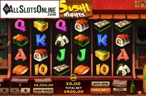 Reel Screen. Sushi Nights from XIN Gaming