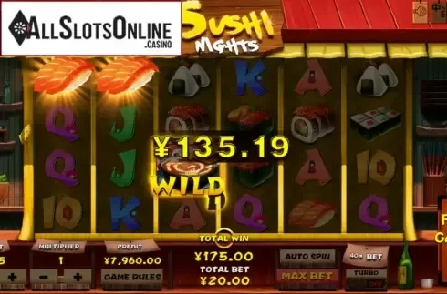 Win Screen. Sushi Nights from XIN Gaming